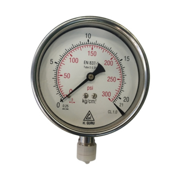 Commercial Pressure Gauge 4″ (100mm), 0-21 Kg/cm², 300 PSI – SS Case